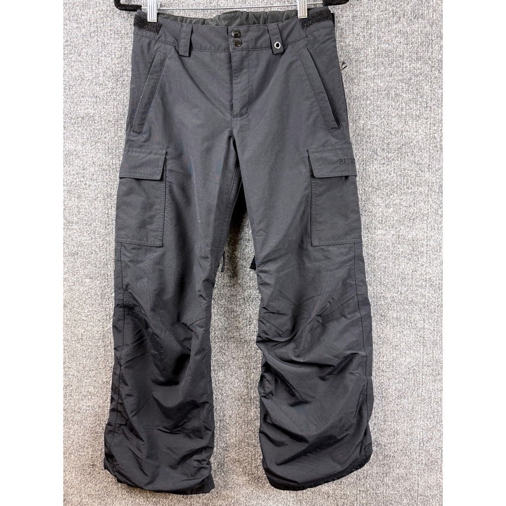 Burton Kids Boys Snowboard Pants Black Cargo Insulated Ski Snowpants Large EUC
